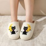 BERANMEY Halloween Slippers for Women Perfect Soft Plush Comfy Warm Slip-On Cute Womens Slippers Indoor Fluffy House Slippers for Women and Men Non-slip Fuzzy Flat Slides - Image 98
